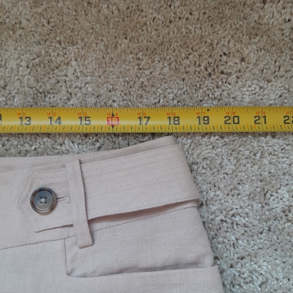Talbots wide leg linen pants tan beige lightweight womens 14 - Picture 7 of 11